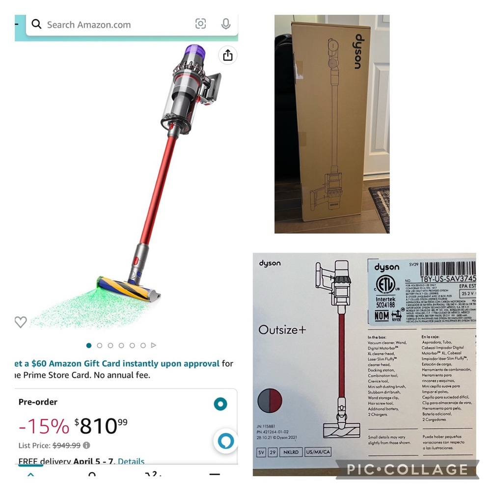 Dyson outsize plus v29 with laser technology